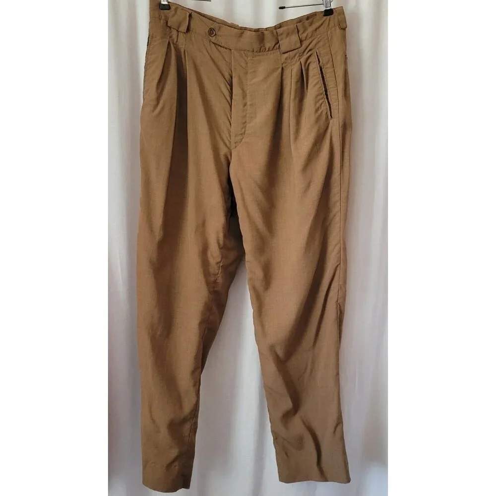 Basile Italian Pants Made Italy Brown Trousers sz 52 Large Men's Chic Milanese